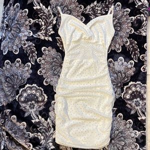 Windsor white and rhinestone formal dress